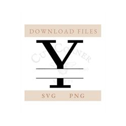 Split Letter Monogram Y | Letter SVG | Letter PNG | Digital Download
