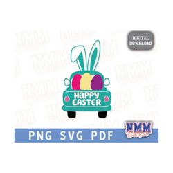 Happy Easter bunny svg, Bunny svg, Easter svg, Rabbit svg, bunny rabbit svg, Cricut and silhouette