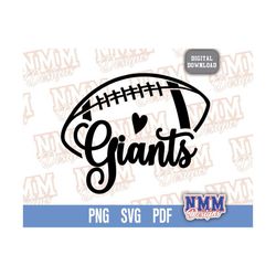 Giants Sports SVG Retro Team Shirt Football File Sports School Vinyl Digital Cut File for Cricut Silhouette