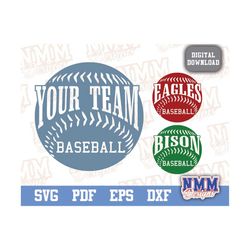 Custom Baseball Name SVG,Dxf, pg,Png, Eps,Custom Team Spirit Svg, Custom Cut File, Custom School Team Name Svg, Custom C