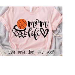 hoop mom life svg/png/jpg, basketball mom life sublimation design eps dxf, game day mama cheer basketball quote commerci