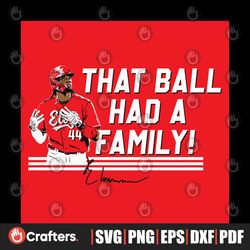 Elly De La Cruz That Ball had A Family SVG Graphic Design File