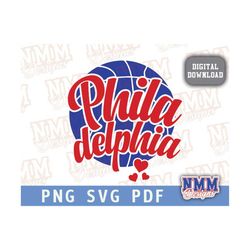 Philly Basketball svg png, pdf, svg files for cricut, vinyl cut file, iron on