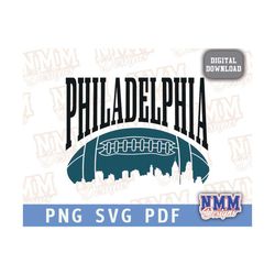 Philadelphia Sports SVG Football Team Shirt Football File Sports School Studio3 Vinyl Digital Cut File for Cricut Silhou