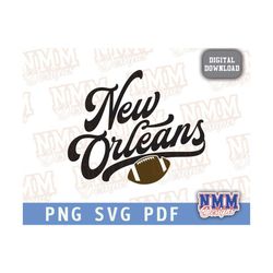 New Orleans Football svg png, pdf, svg files for cricut, vinyl cut file, iron on
