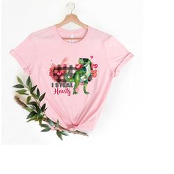 I steal Hearts Valentines Day Shirt, Cute Dinosaur Valentines day shirt,  Happy Valentines Day shirt,  kid boy girl baby