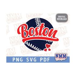 boston baseball svg png, pdf, svg files for cricut, vinyl cut file, iron on, sticker decal