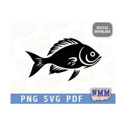 fish svg | outdoor svg | fishing decal t-shirt sticker graphics | cut cutting file printable clipart vector digital dxf