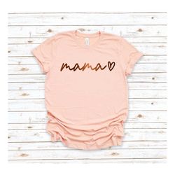 Mama Heart Shirt, Mothers Day Gift, Custom Shirt for Mothers, Mom Tshirt, Mommy Tee, Mom Personalization Gift