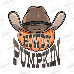 Howdy Pumpkin Png, Pumpkin Png, Western Fall PNG, Fall Subli