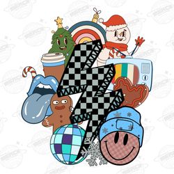 Retro Winter png, Retro Christmas Png, Trendy Winter png Des