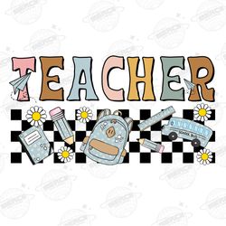 Teacher PNG-Retro Sublimation Digital Design Download-educat