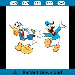 Donald Duck Svg, Disney Svg, Disney Character Svg, Cartoon Character Svg, Movie Character Svg, Disney Gift Svg, Donald D