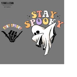 Stay Spooky Skeleton Hands png, Halloween Ghost png, Witch png, Retro Fall png, Spooky Season png, Funny Halloween png