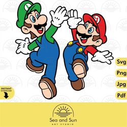 Mario Luigi  28 svg, png, jpg, pdf, Clip art Files For Cricut design
