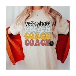 volleyball coach svg - volleyball sublimation design - coach png - retro volleyball png design - sports png downloads