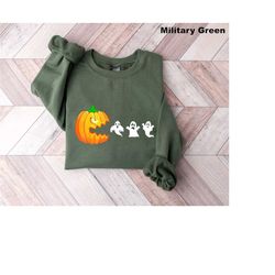 Funny Halloween Sweater, Halloween Ghost Shirt, Halloween Party Shirt, Funny Pumpkin Shirt, Spooky Season Sweatshirt Wom