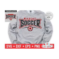 Soccer Template svg Cut File - Soccer svg - Soccer Team - Soccer Template 0037 - svg - eps - dxf - png - Silhouette - Cr