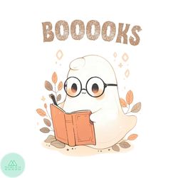 Funny Ghost Book PNG Book Lover Halloween PNG Download