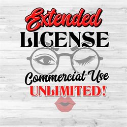 Extended License Commercial Use - Unlimited usage, one time Payment for only 19.99 USD