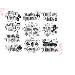 Christmas SVG Bundle, Christmas Svg Png Pdf, Farmhouse Christmas Svg, Christmas Words Bundle, Merry Christmas Svg, Winte