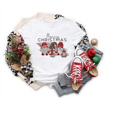 Merry Christmas Shirt, Christmas Gnomes Shirt, Cute Gnomies Christmas Shirt, Christmas Family Shirt, Gnomes Buffalo Plai