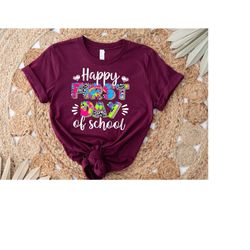 Happy First Day of School Shirt, Back to School Tshirt, Teacher T-Shirt, Teacher Life Shirt, School Shirts, 1st Day of S