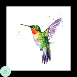 Watercolor Bird Hummingbird Flying Svg, Trending Svg, Hummingbird Svg, Hummingbird Flying Svg, Hummingbird Gift, Humming