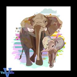 Elephant Family Mom and Baby Svg, Trending Svg, Animal Svg, Elephant Svg, Elephant Gift Svg, Elephant Family Svg, Animal
