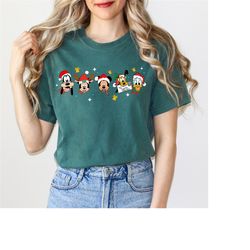 Colors Comfort Vintage Mickey And Friend Christmas Shirt, Disney Ears Christmas Shirt, Disney Christmas Shirt, Disney Tr