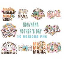 mother's day png, create unique mother day gifts with our sublimation png files design download, mom png, mama bundle pn