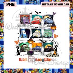 Funny Pixar Cars Halloween Png, Spooky Season Cars Png, Lightning Mc Queen Png