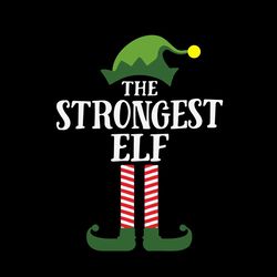 Strongest Elf Family Christmas Party Logo SVG
