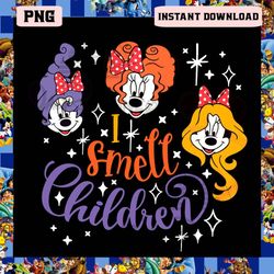 Hocus Pocus Png, I Smell Children Png, Halloween Minnie Witch Png