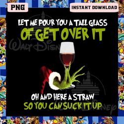 Let Me Pour You A Tall Of Glass Grinch Png, Merry Christmas Png, Funny Christmas Png