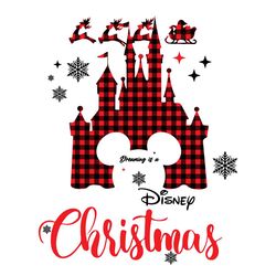Disney Mickey Christmas Castle Dreaming Logo SVG