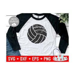 Distressed Volleyball svg - Volleyball Cut File - Grunge Volleyball - svg - eps - dxf - png - Silhouette - Cricut - Digi