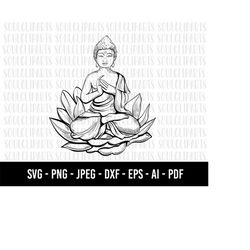 COD863- Buddha SVG, Meditation Yoga svg, yoga clipart, yoga mandala svg, yoga vector, svg files for cricut/ namaste medi