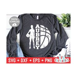 Basketball svg - Basketball Cut File - svg - eps - dxf - png - Girls Basketball Split svg - Template - Silhouette - Cric