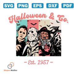 Retro Halloween And Co Est 1957 Horror Movie Character SVG
