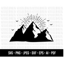 COD32-Mountain svg/geometric mountain Svg/camping svg/outdoors adventure svg/ landscape svg/Cut Files Cricut/Silhouette