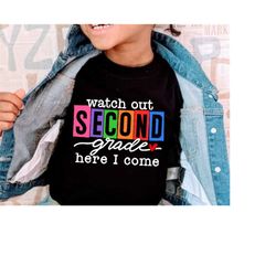 Watch Out Second Grade SVG PNG PDF, Hello Second Grade Svg, First Day of School Svg, Second Grade Vibes Svg, Game On Sec