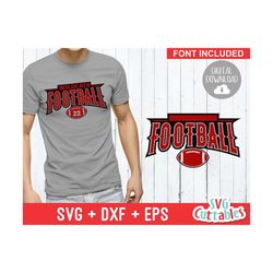 Football Cut File -  Football Template 0036 - svg - eps - dxf - Football Shirt Design - Silhouette - Cricut cut file, Di