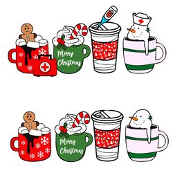Merry Christmas Coffee Drink And Sncak Lover SVG