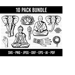 COD872- Buddha SVG, Meditation Yoga svg, yoga clipart, yoga mandala svg, yoga vector, svg files for cricut/ namaste medi