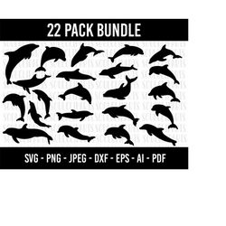 COD232-Dolphin Svg Files - SVG, PNG, JPG - Commercial Use, Shark Cut file, Digital Cut Files, Dolphin Clipart, Digital D