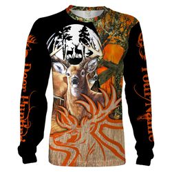 Deer hunting Orange camo Custom Name All Over print Shirts, Hoodie &8211 Hunting Apparel Personalized gifts for Hunters