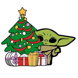 Baby Yoda Star Wars Christmas Tree Family Gift SVG
