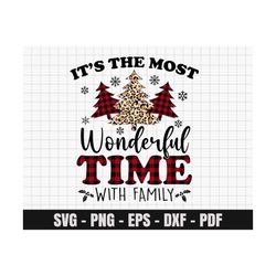 It's The Most Wonderful Time With Family Png, Christmas Family Svg, Christmas Tree Png, Merry Christmas Svg, Christmas D