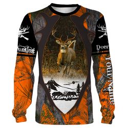 Deer hunting Orange camouflage Shirts, Hoodie, Long sleeve Customize Name 3D full printing &8211 Hunting gifts Chipteeam